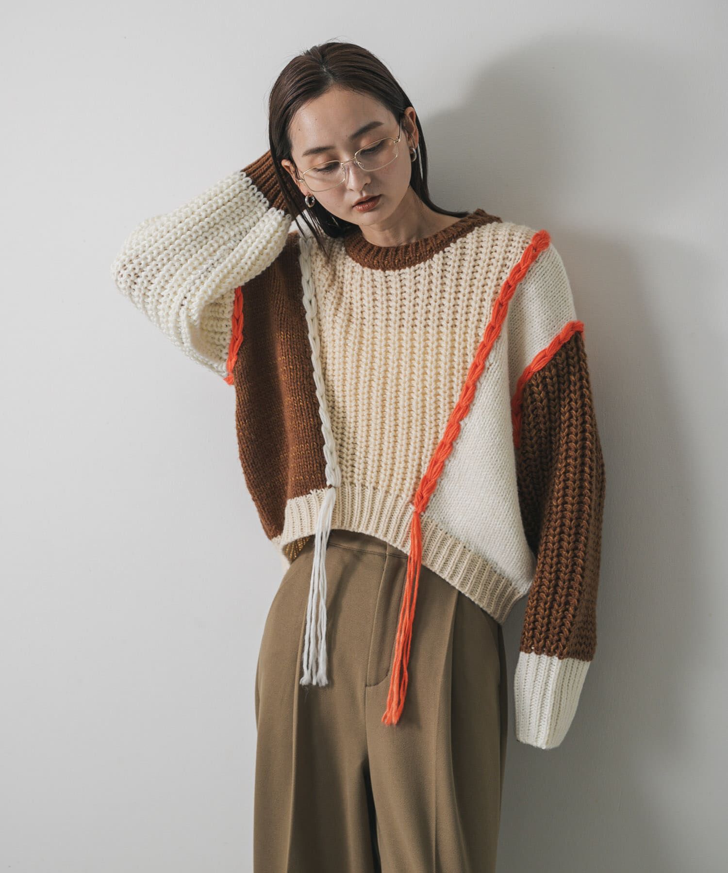 SENSE OF PLACE by URBAN RESEARCH「パッチワークセーター」|ニット・セーター|