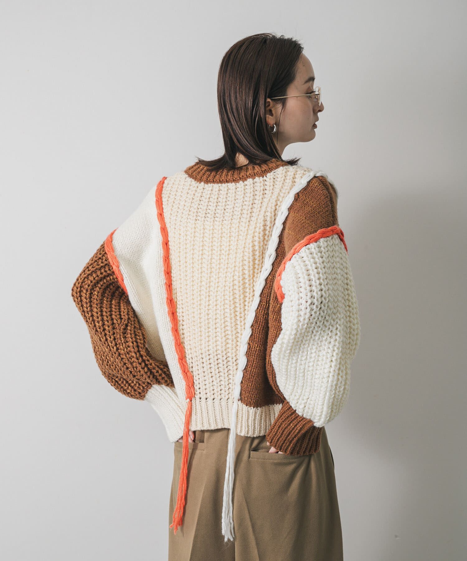 SENSE OF PLACE by URBAN RESEARCH「パッチワークセーター」|ニット・セーター|