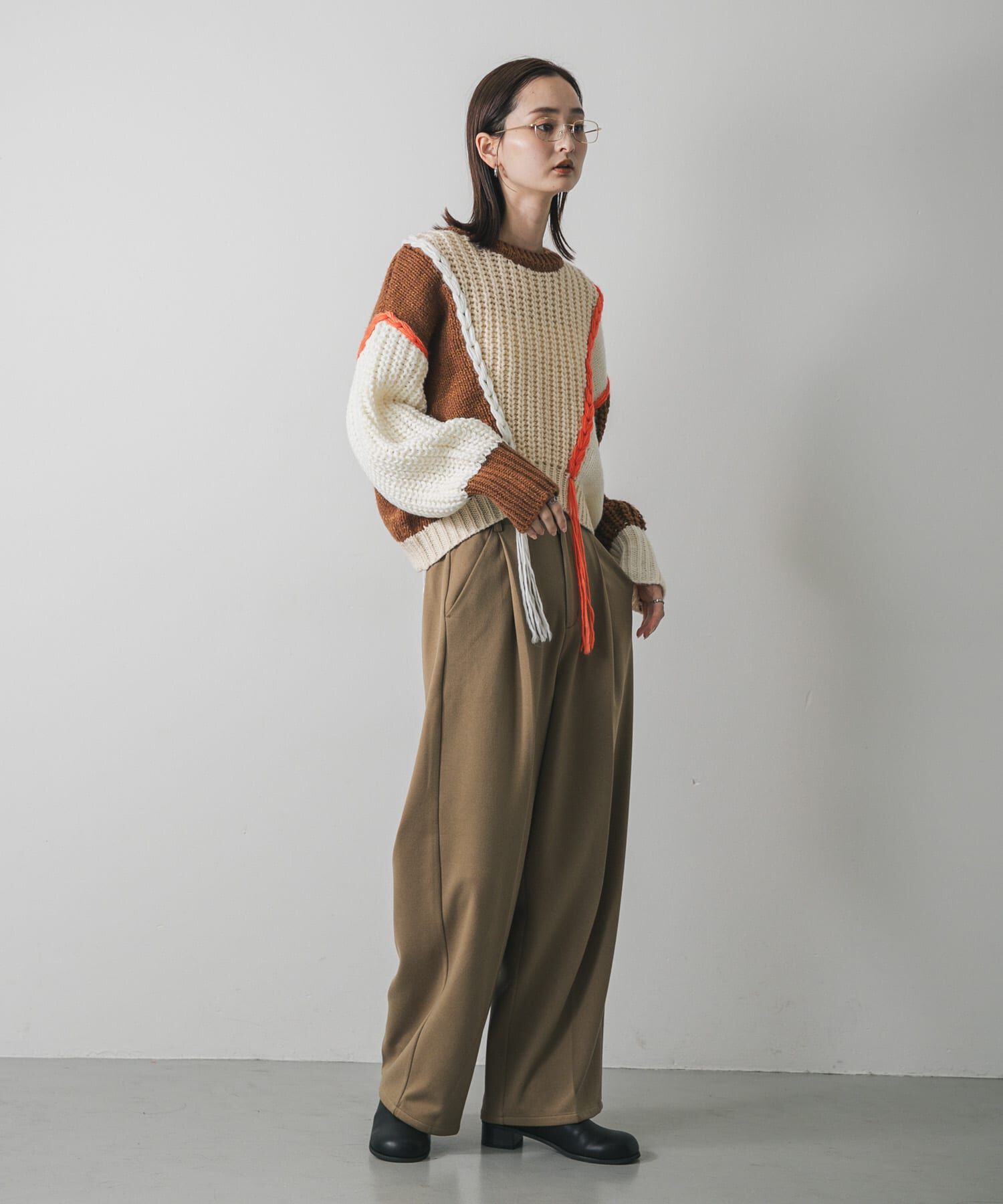 SENSE OF PLACE by URBAN RESEARCH「パッチワークセーター」|ニット・セーター|