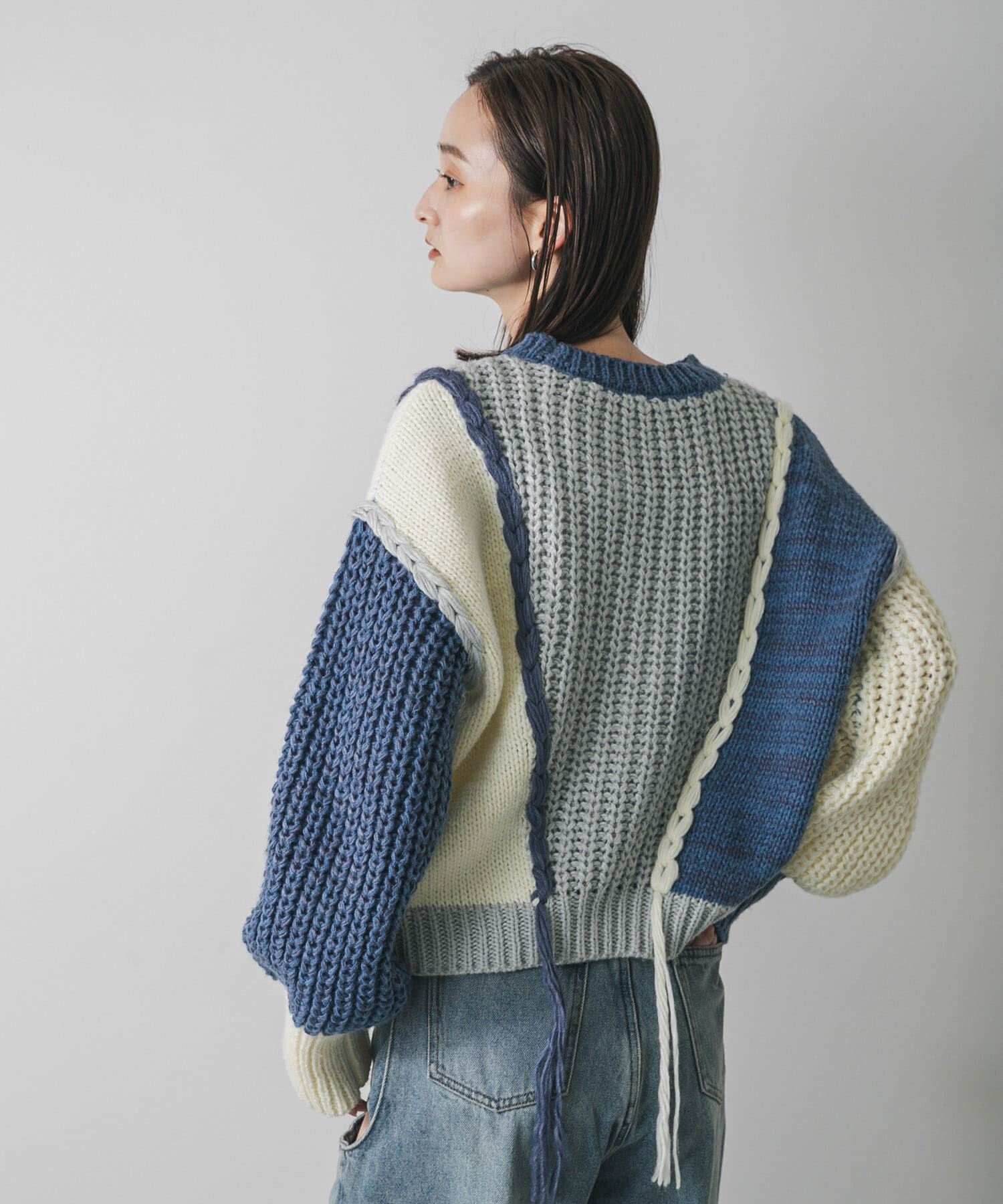 SENSE OF PLACE by URBAN RESEARCH「パッチワークセーター」|ニット・セーター|
