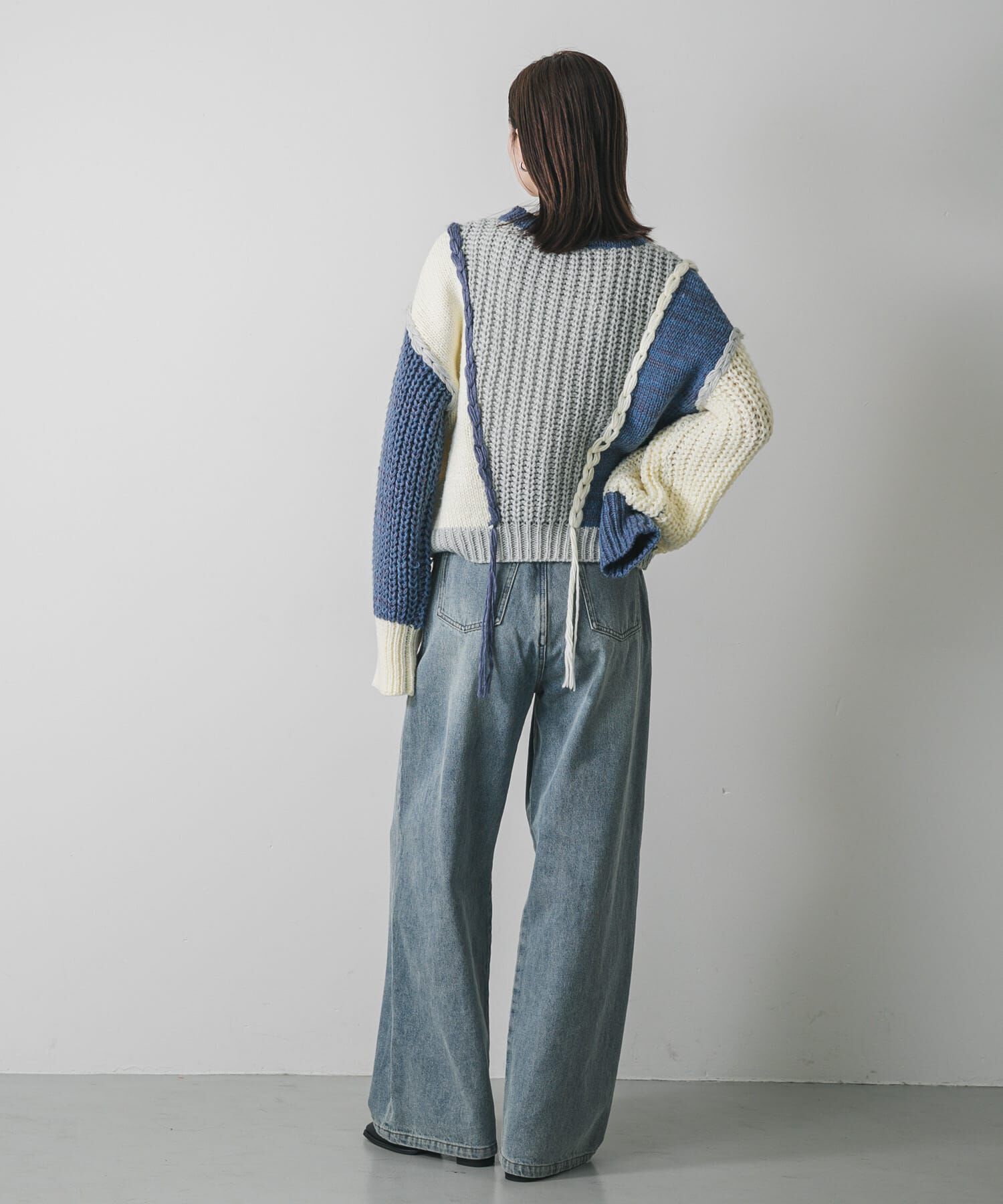 SENSE OF PLACE by URBAN RESEARCH「パッチワークセーター」|ニット・セーター|