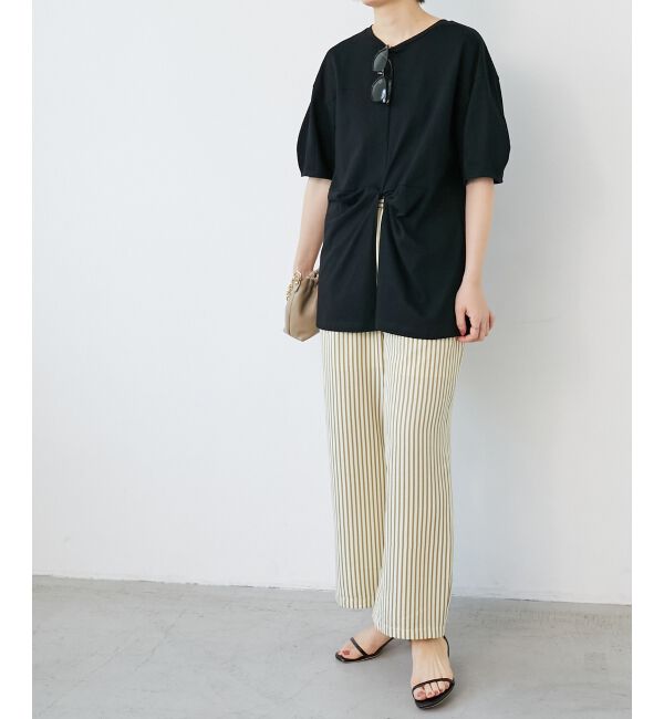  「《楽な履き心地◎》ドビーストライプサッカータックパンツ」|その他|