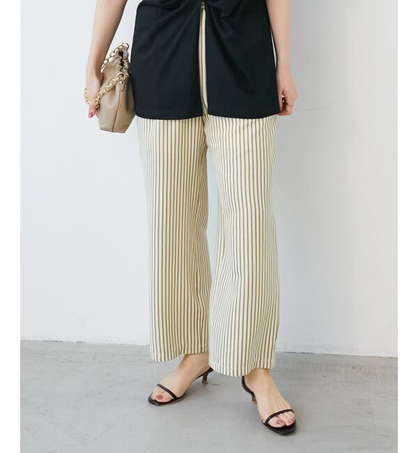  「《楽な履き心地◎》ドビーストライプサッカータックパンツ」|その他|