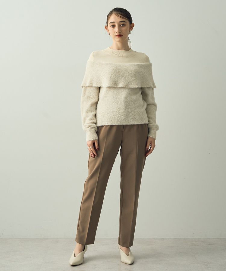 YECCA VECCA「ラメ混レイヤードデザインシャギーニット」|ニット・セーター|