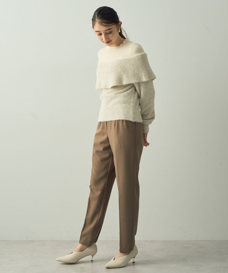 YECCA VECCA「ラメ混レイヤードデザインシャギーニット」|ニット・セーター|