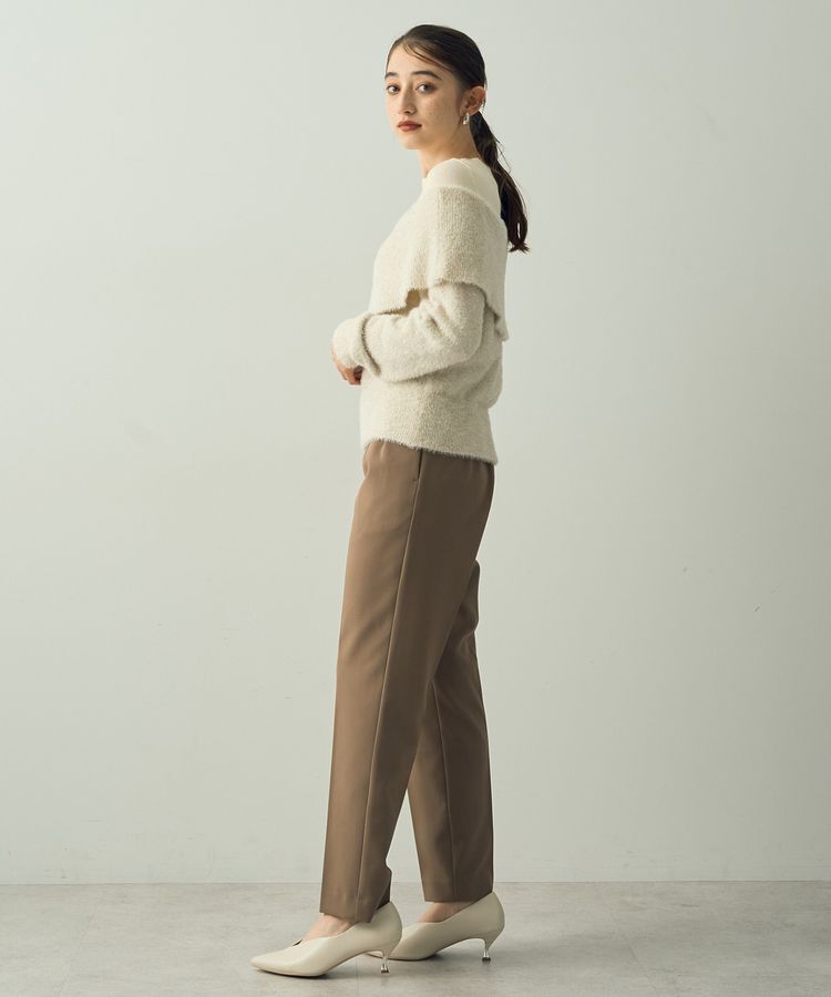 YECCA VECCA「ラメ混レイヤードデザインシャギーニット」|ニット・セーター|