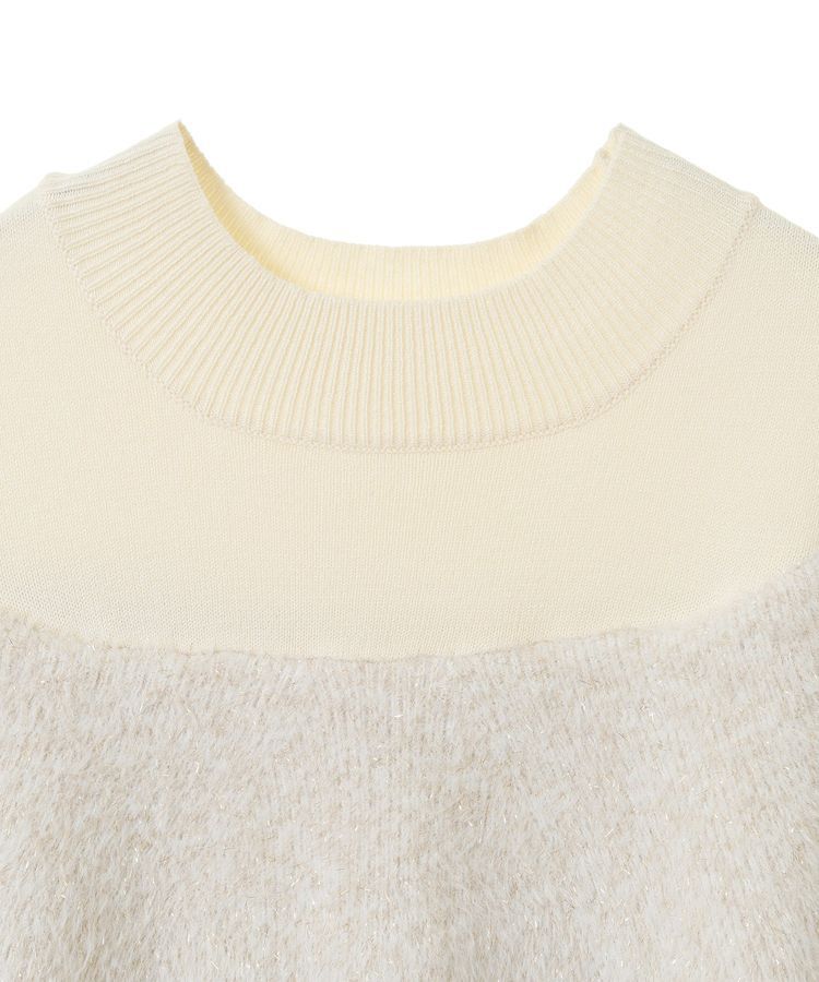 YECCA VECCA「ラメ混レイヤードデザインシャギーニット」|ニット・セーター|