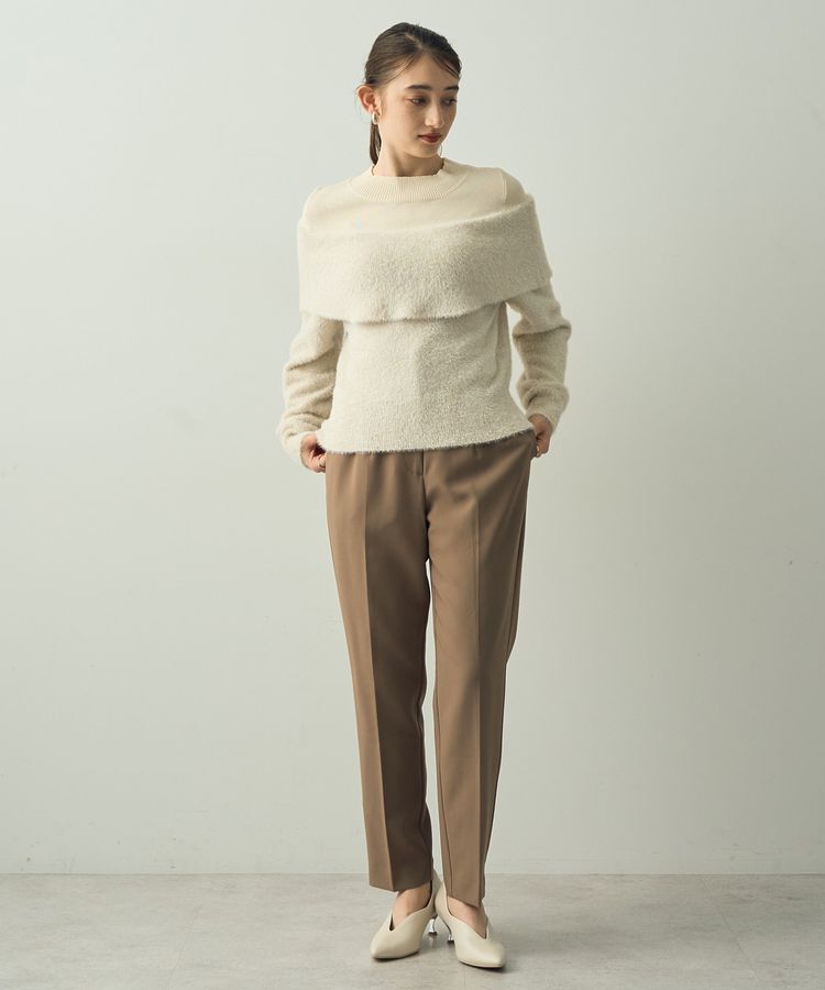 YECCA VECCA「ラメ混レイヤードデザインシャギーニット」|ニット・セーター|