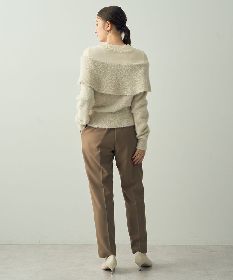 YECCA VECCA「ラメ混レイヤードデザインシャギーニット」|ニット・セーター|