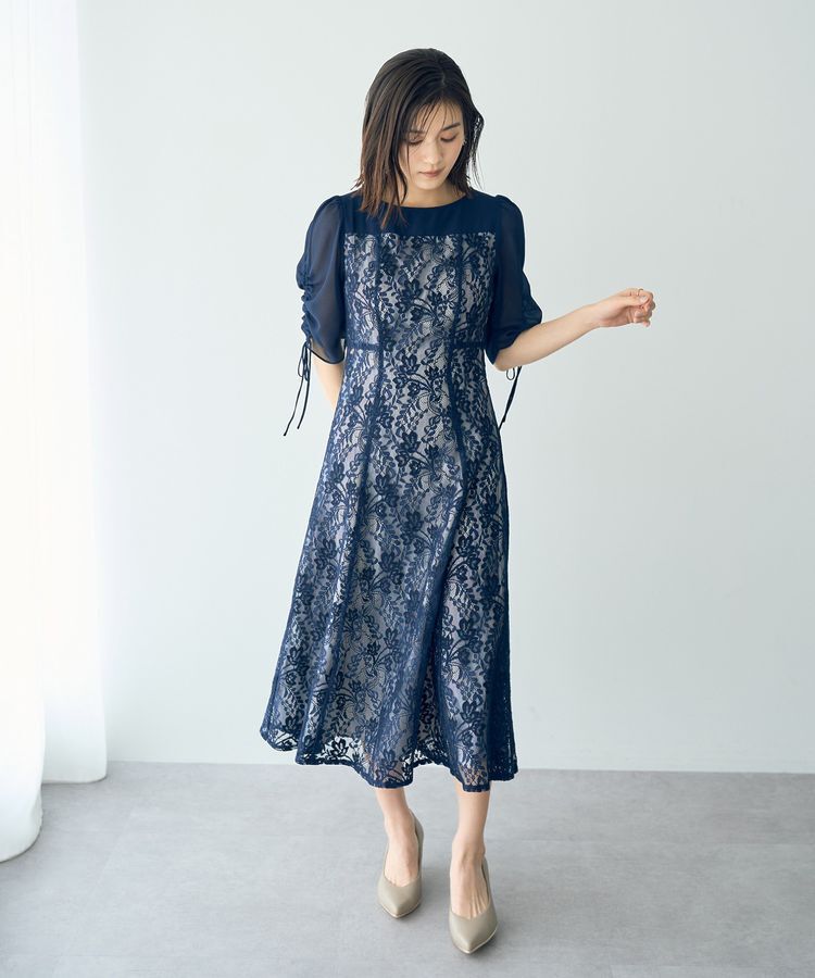 YECCA VECCA「レース切替フレアドレス」|ワンピース|