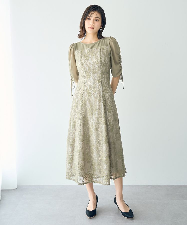 YECCA VECCA「レース切替フレアドレス」|ワンピース|