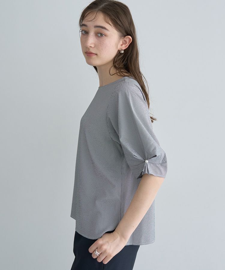 YECCA VECCA「タックパールスリーブサッカーブラウス」|シャツ・ブラウス|