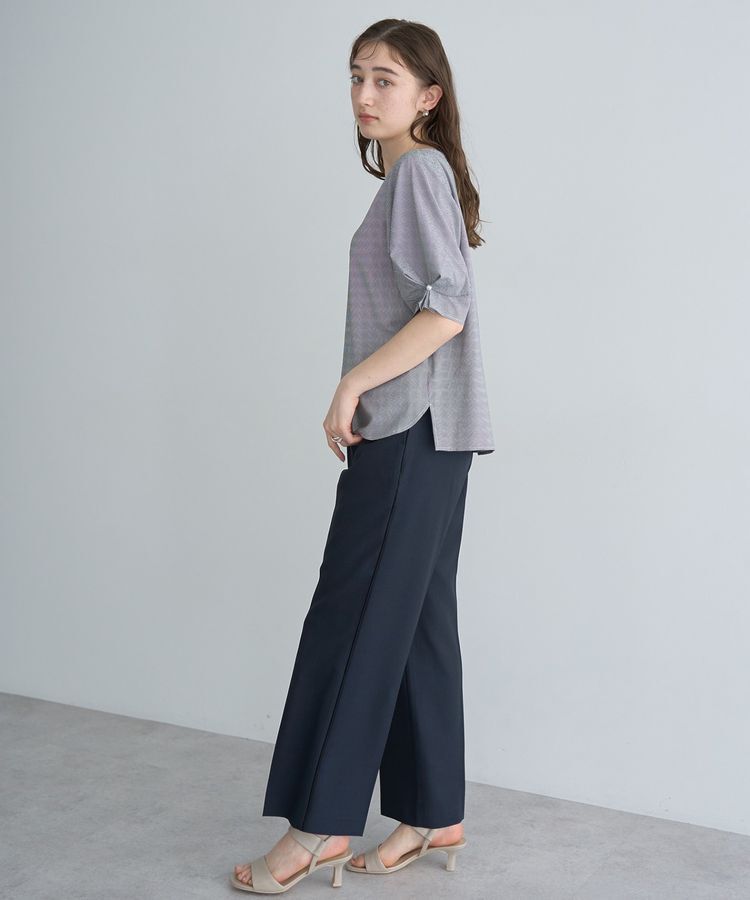 YECCA VECCA「タックパールスリーブサッカーブラウス」|シャツ・ブラウス|