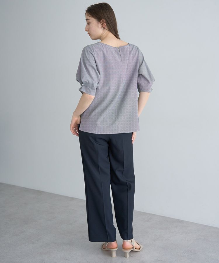 YECCA VECCA「タックパールスリーブサッカーブラウス」|シャツ・ブラウス|