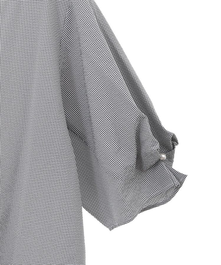 YECCA VECCA「タックパールスリーブサッカーブラウス」|シャツ・ブラウス|