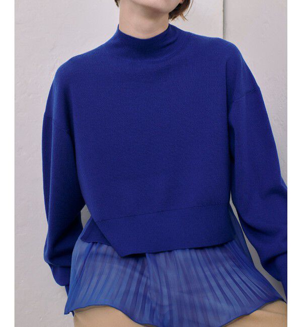 allureville「セットシアーペプラムプルオーバー」|ニット・セーター|