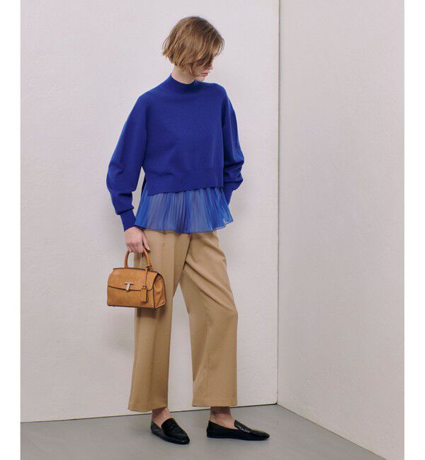 allureville「セットシアーペプラムプルオーバー」|ニット・セーター|