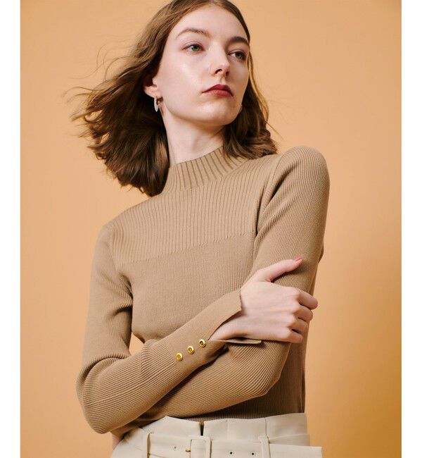 allureville「◇ キリカエリブプルオーバー」|ニット・セーター|ベージュ