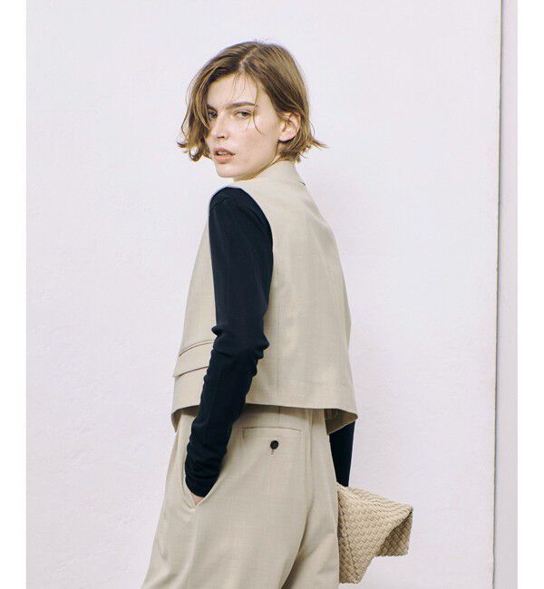 allureville「ストレッチトロショートジレ」|ベスト・ジレ|