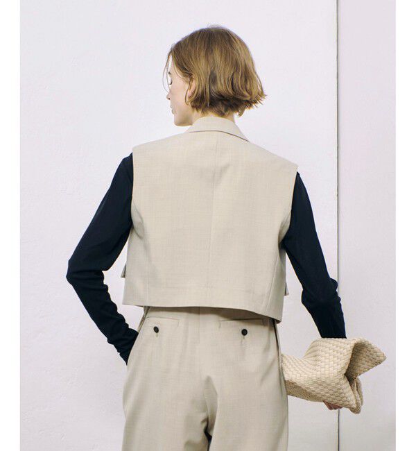 allureville「ストレッチトロショートジレ」|ベスト・ジレ|