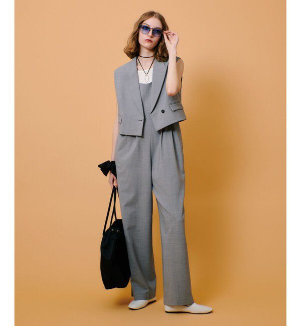 allureville「ストレッチトロショートジレ」|ベスト・ジレ|