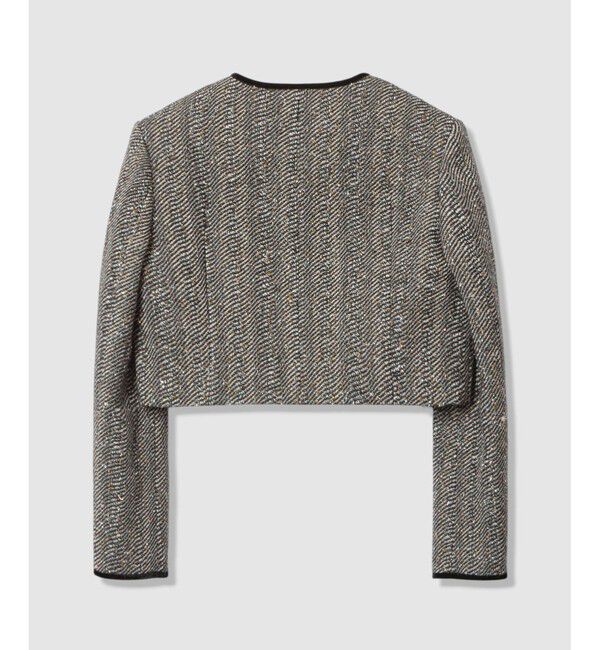 LOULOU WILLOUGHBY「【LOULOU WILLOUGHBY】LINTONラメツイードショートジャケット」|ノーカラージャケット|