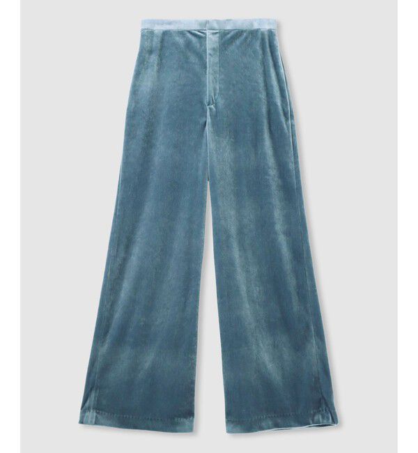 LOULOU WILLOUGHBY「【LOULOU WILLOUGHBY】トリアセベロアパンツ」|チノ|ブルー