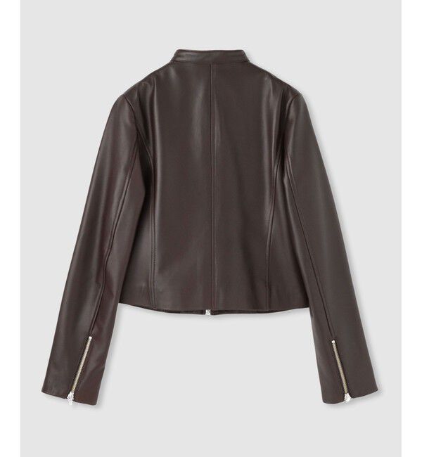 allureville「スタンドカラーレザーライダースジャケット」|ライダースジャケット|