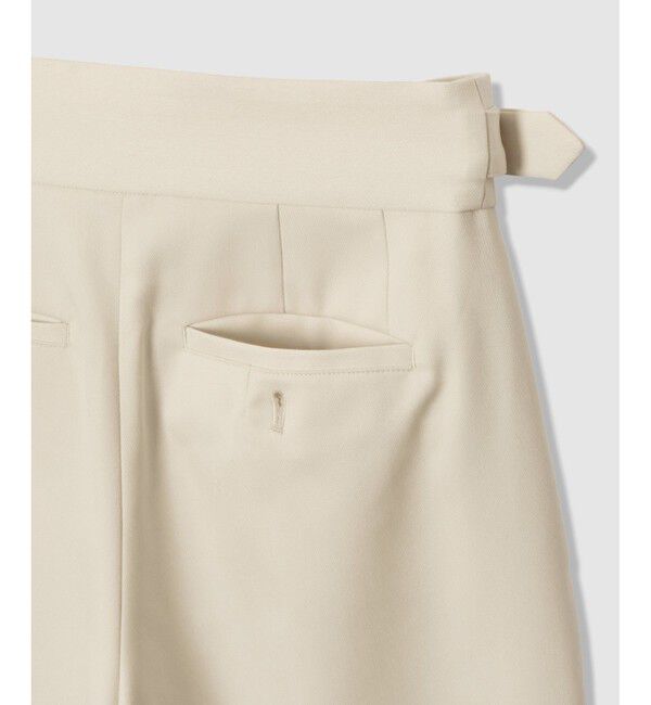 allureville「ウールサテンハイウエストパンツ」|チノ|