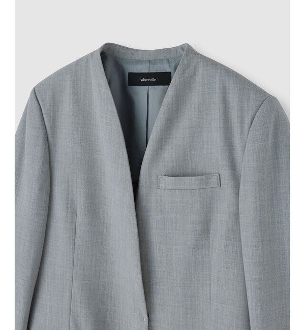 allureville「ストレッチノーカラージャケット」|ノーカラージャケット|