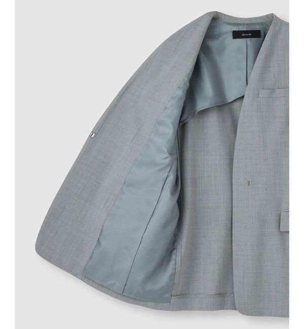 allureville「ストレッチノーカラージャケット」|ノーカラージャケット|