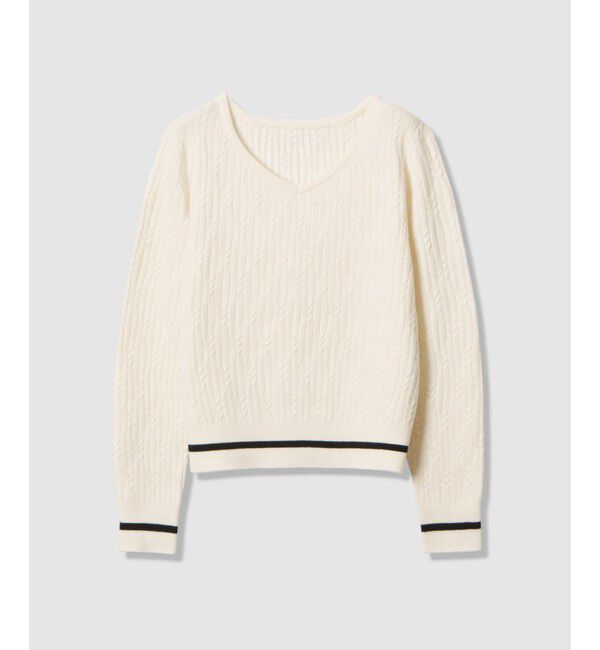 allureville「Ｗミニケーブルプルオーバー」|ニット・セーター|