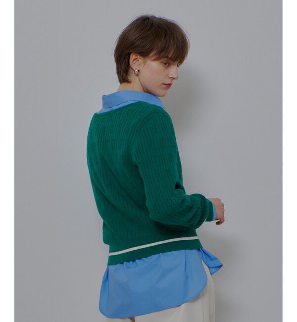allureville「Ｗミニケーブルプルオーバー」|ニット・セーター|