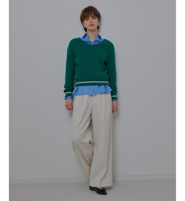 allureville「Ｗミニケーブルプルオーバー」|ニット・セーター|