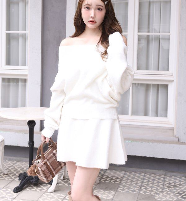  「オフショルニットセットアップ」|ワンピース|