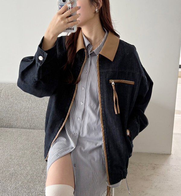  「配色バーンジャケット」|デニムジャケット|