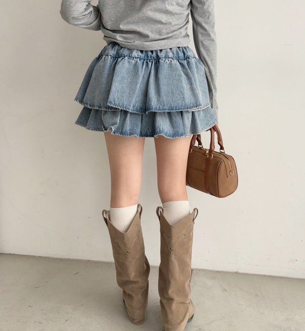  「ティアードミニスカート」|スカート|