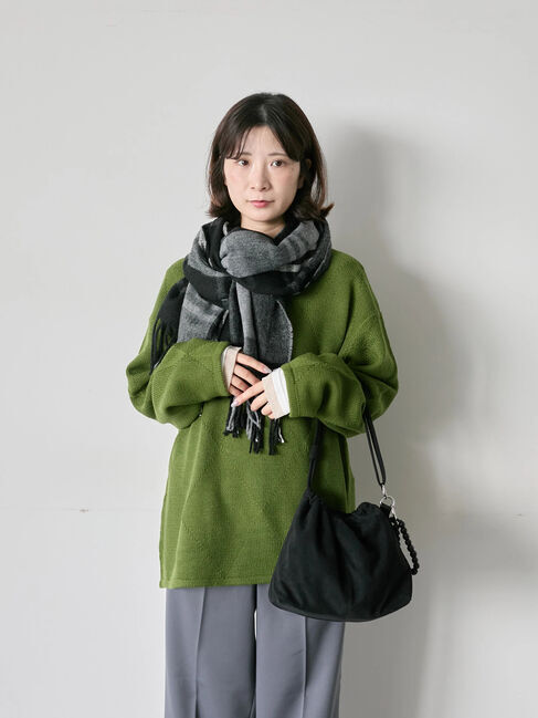 Samansa Mos2 blue「チェックマフラー」|その他|