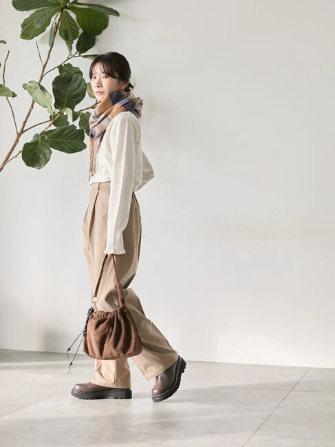 Samansa Mos2 blue「チェックマフラー」|その他|