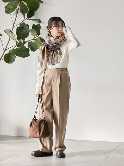 Samansa Mos2 blue「チェックマフラー」|その他|