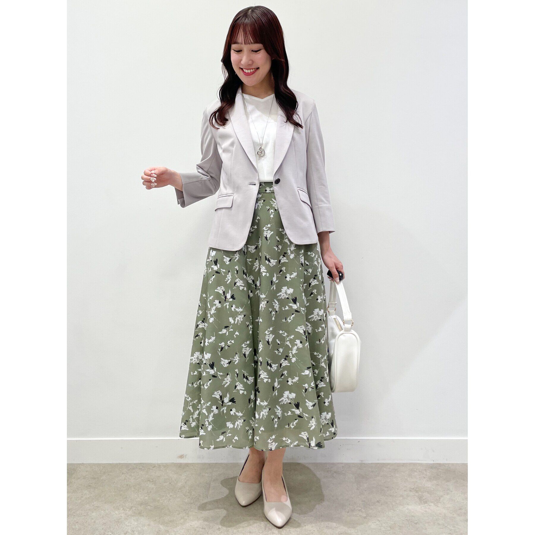 Reflect「【SALE／WEB限定カラーあり／二の腕カバー◎】透かし柄スリーブニット」|ニット・セーター|