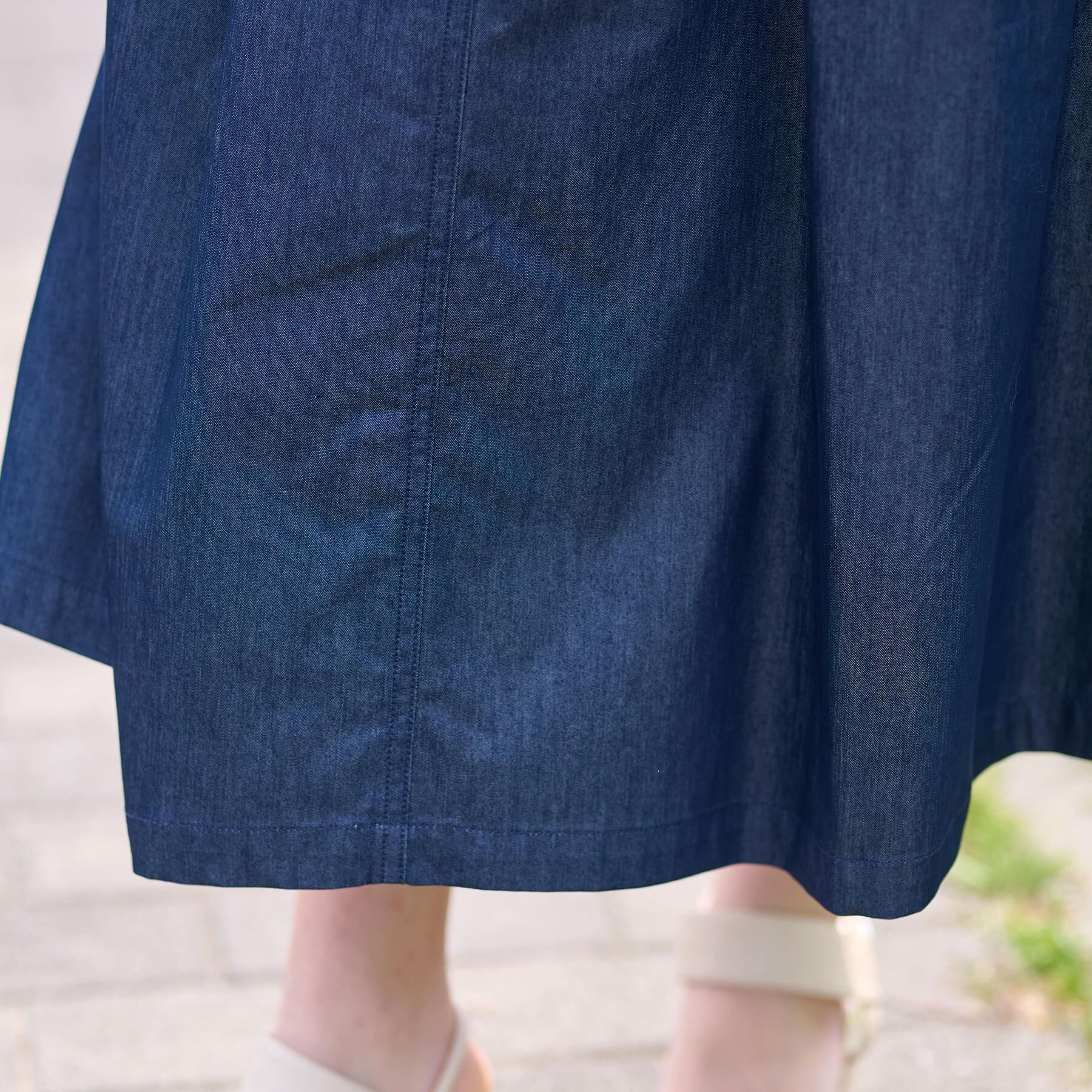 DRESSTERIOR「【接触冷感/吸水速乾】クールタッチデニムライクタックスカート」|スカート|