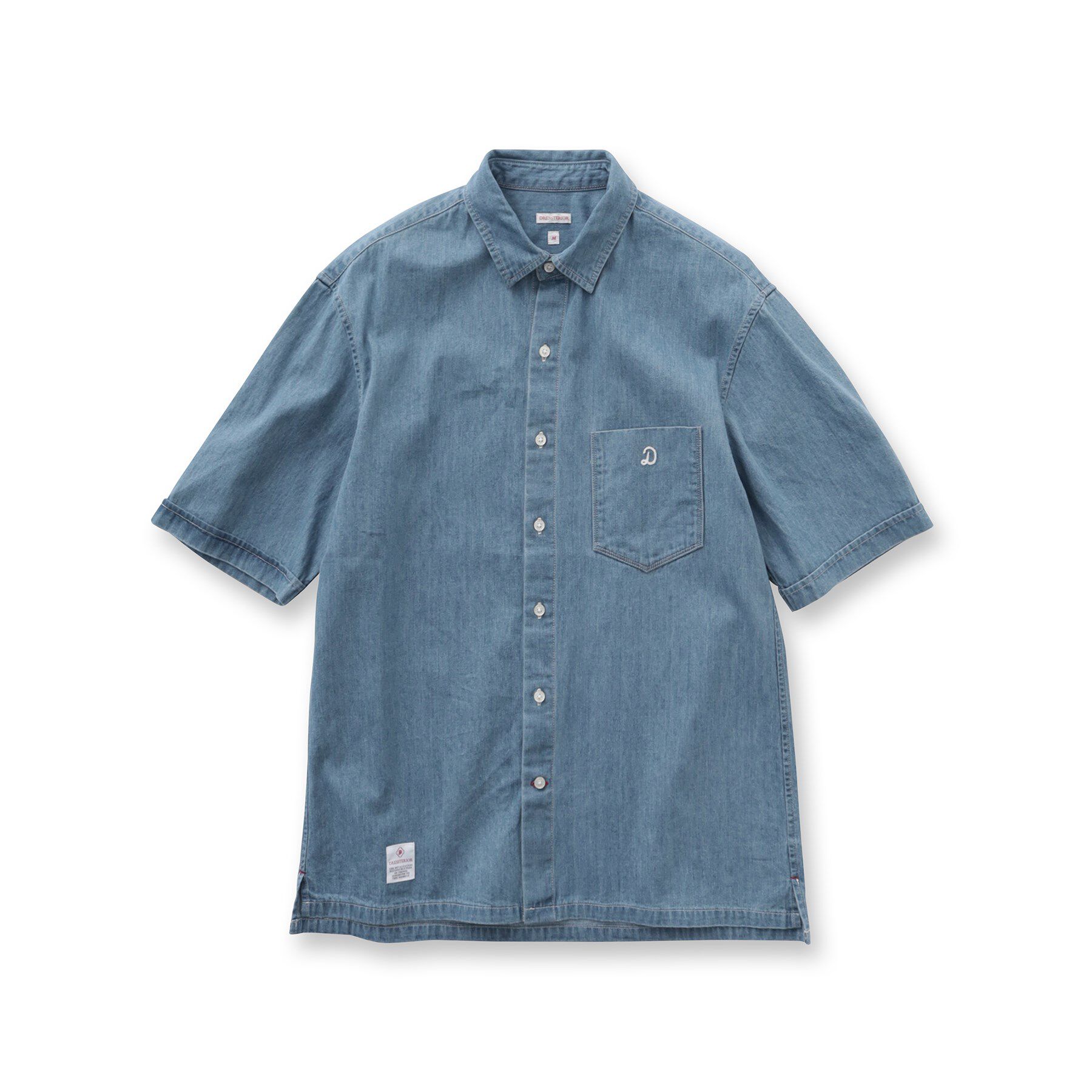 DRESSTERIOR「【セットアップ可】ライトデニム ハーフスリーブシャツ」|シャツ・ブラウス|