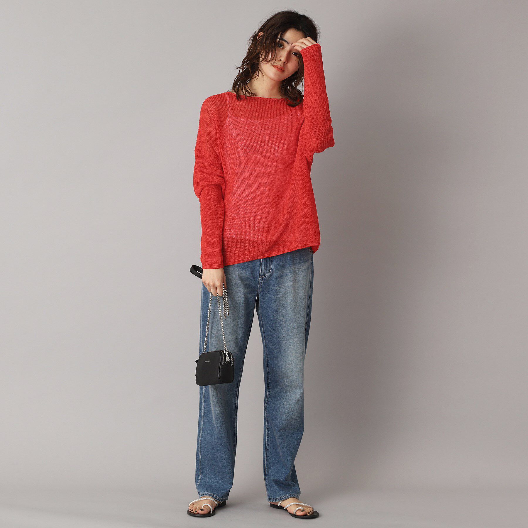 DRESSTERIOR「【洗える/薄手/清涼感】リネンブレンドプルオーバー」|ニット・セーター|