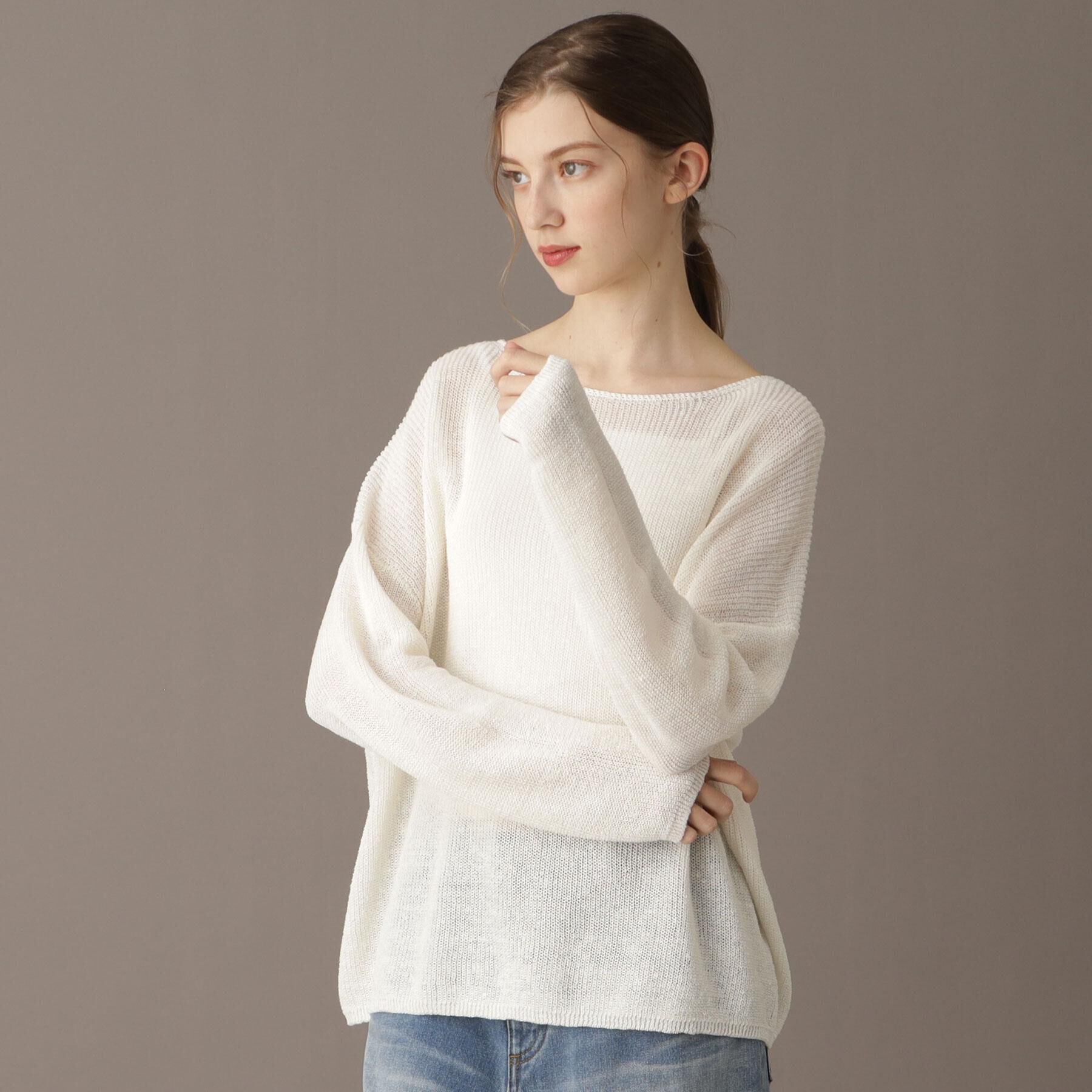 DRESSTERIOR「【洗える/薄手/清涼感】リネンブレンドプルオーバー」|ニット・セーター|