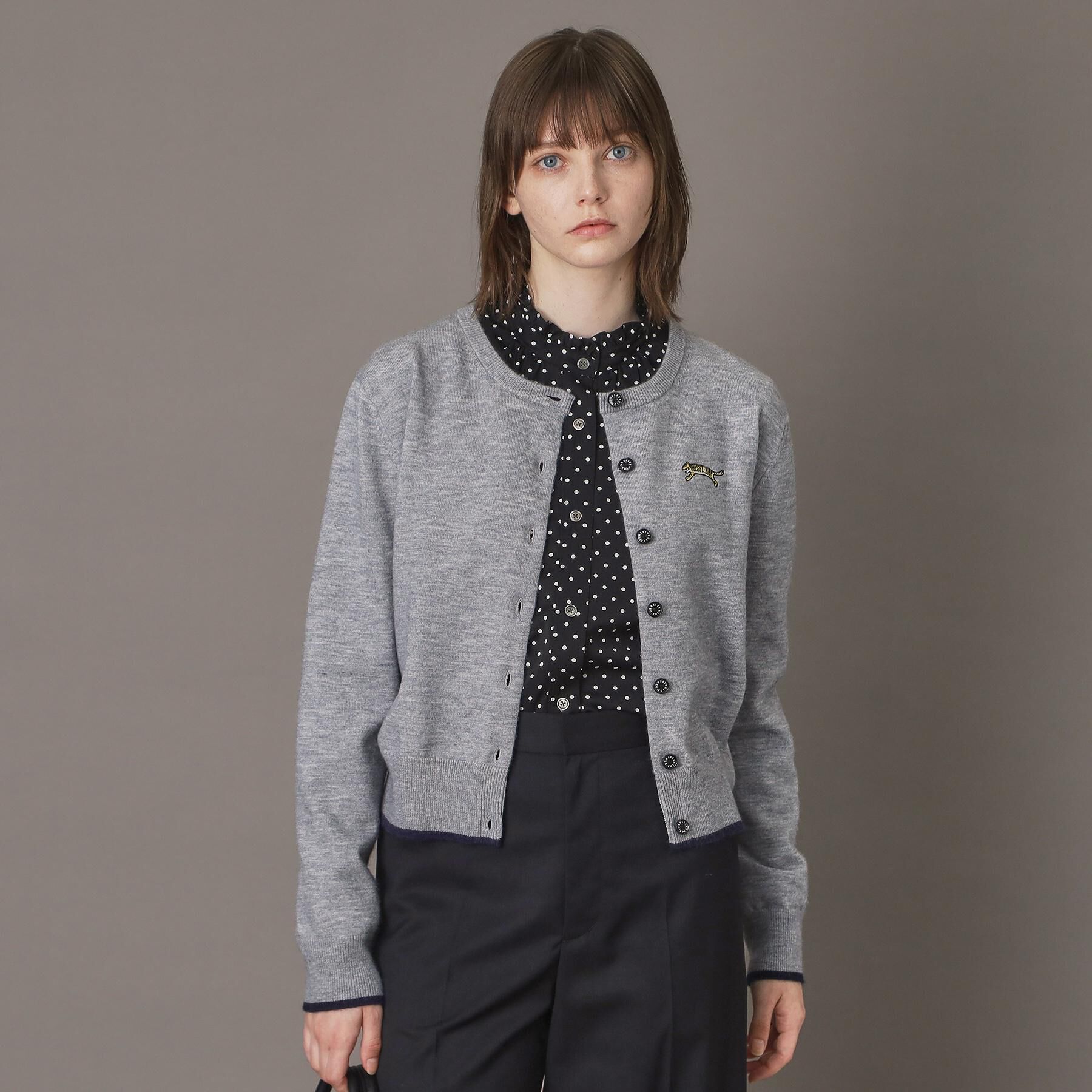 DRESSTERIOR「【CLASSY．12月号掲載】タイガーエンブロイダリークルーネックカーディガン」|カーディガン|