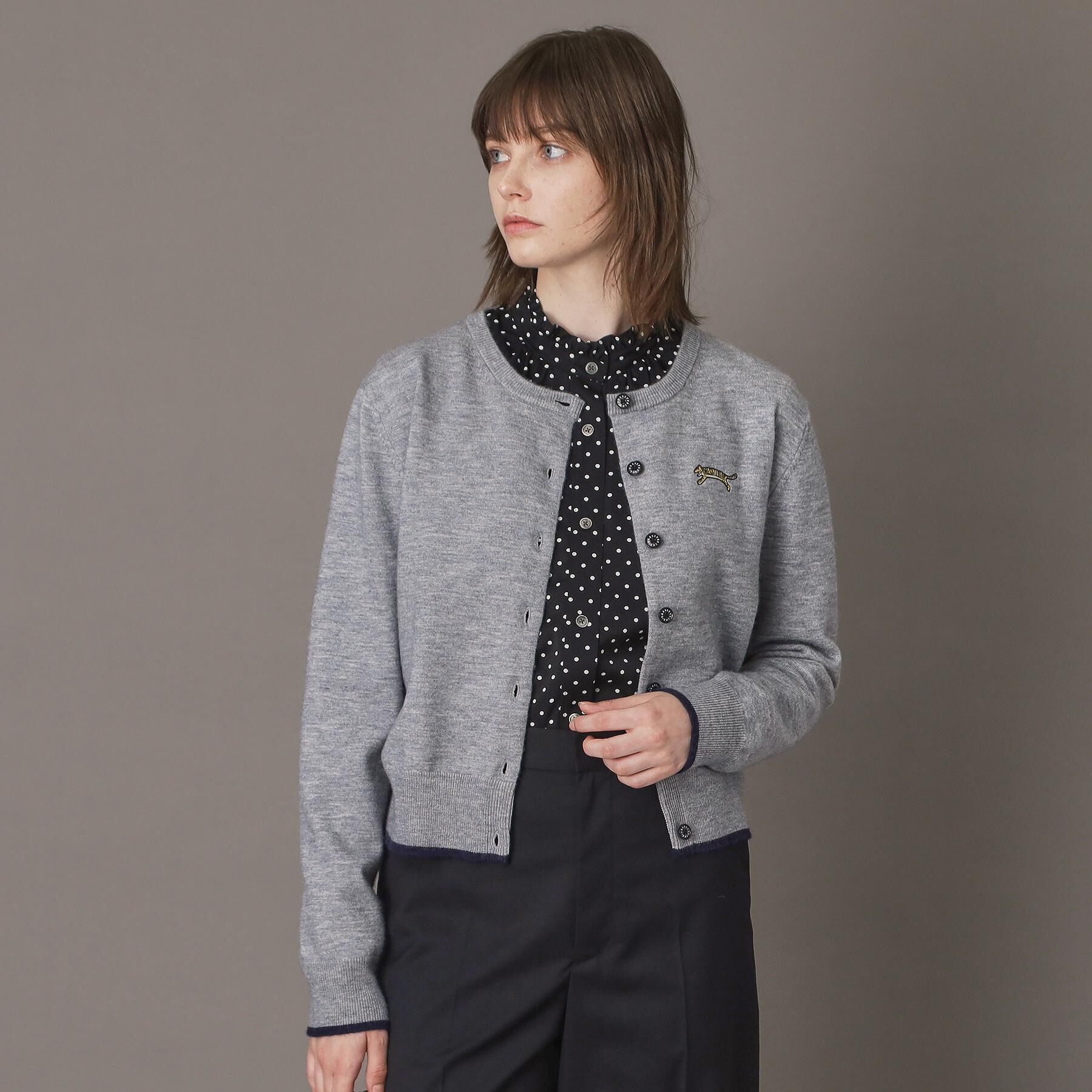 DRESSTERIOR「【CLASSY．12月号掲載】タイガーエンブロイダリークルーネックカーディガン」|カーディガン|