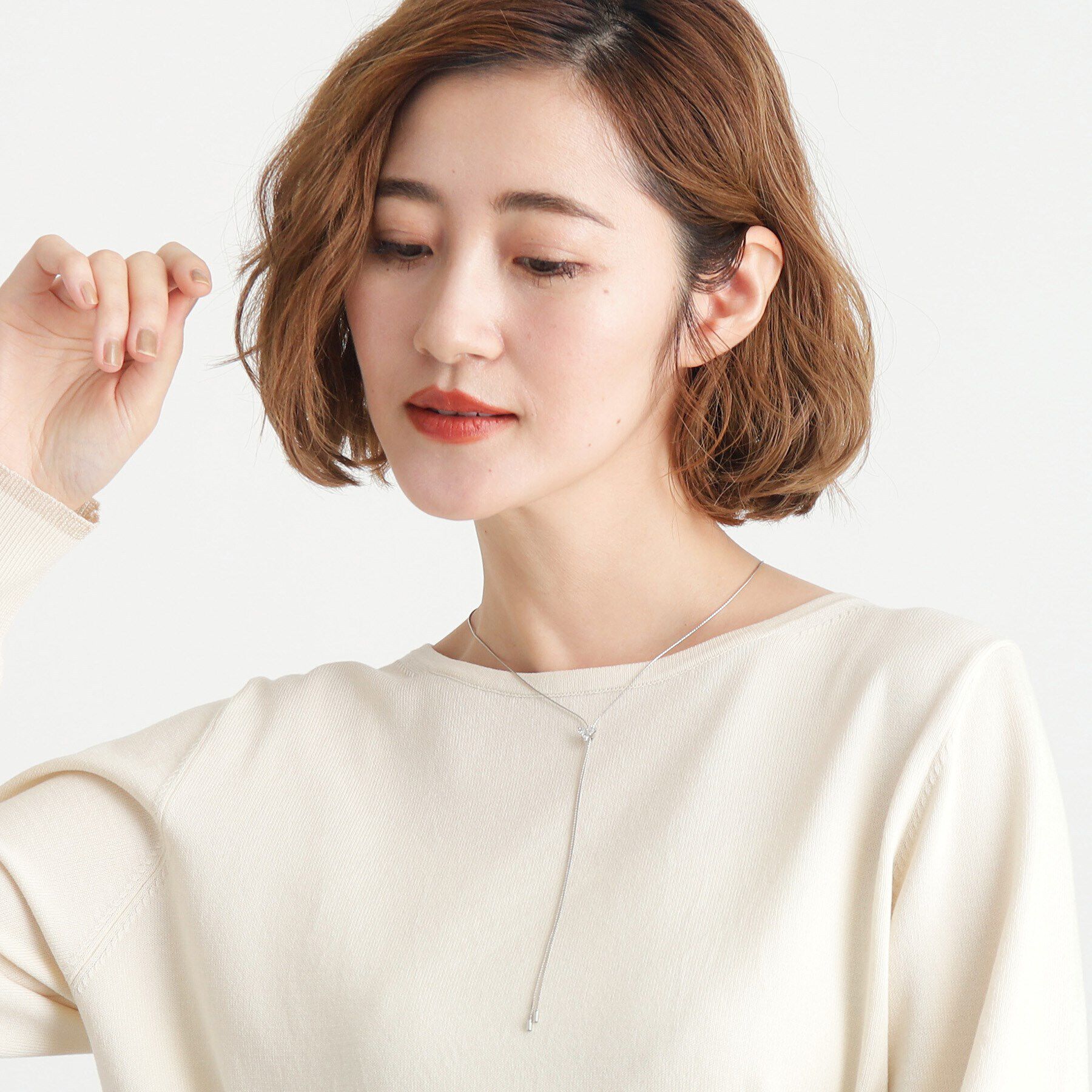 grove「デザインチェーンハートビジュースライドネックレス」|ネックレス|