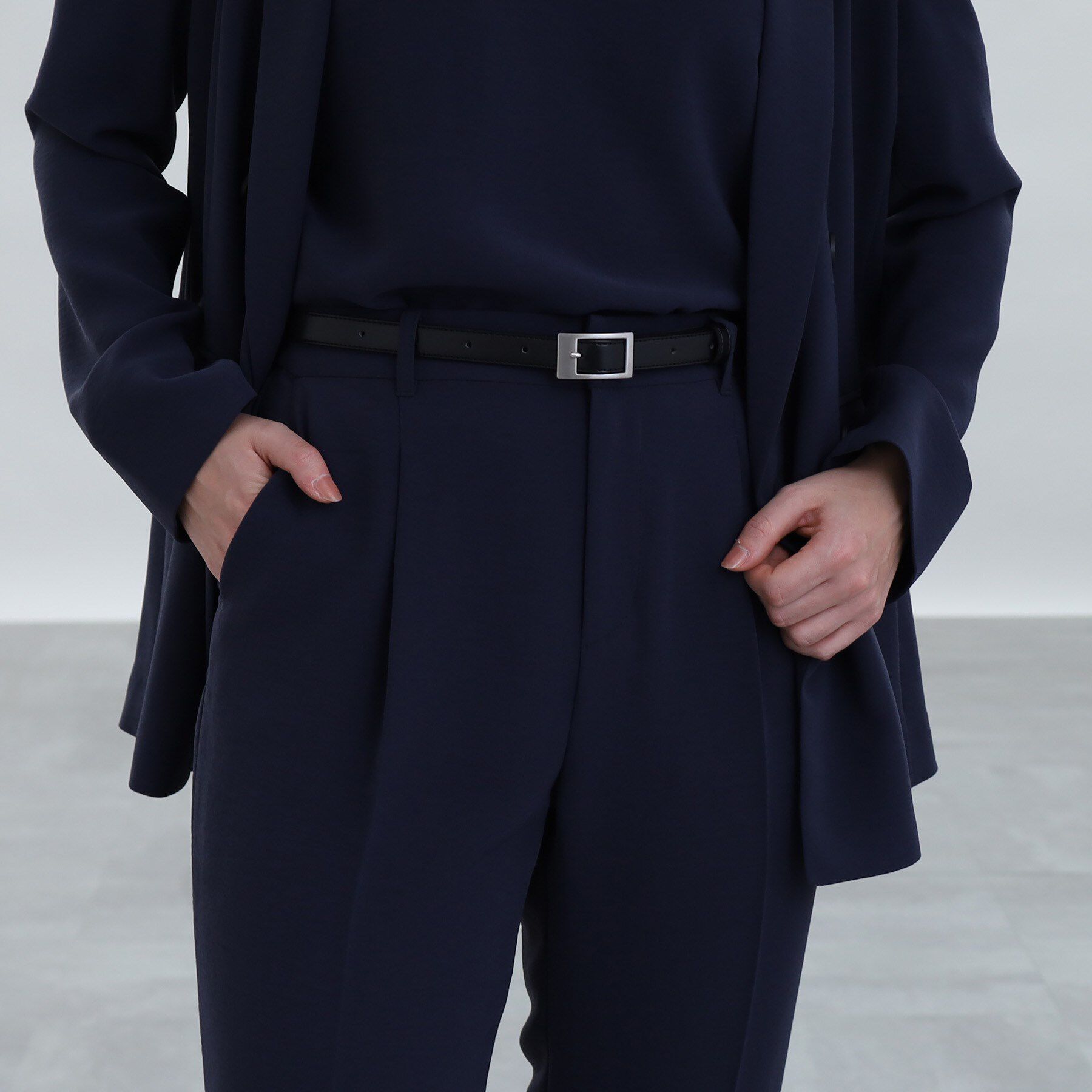 INDIVI「【日本製/通勤】ベーシックマニッシュスーツベルト」|ベルト|