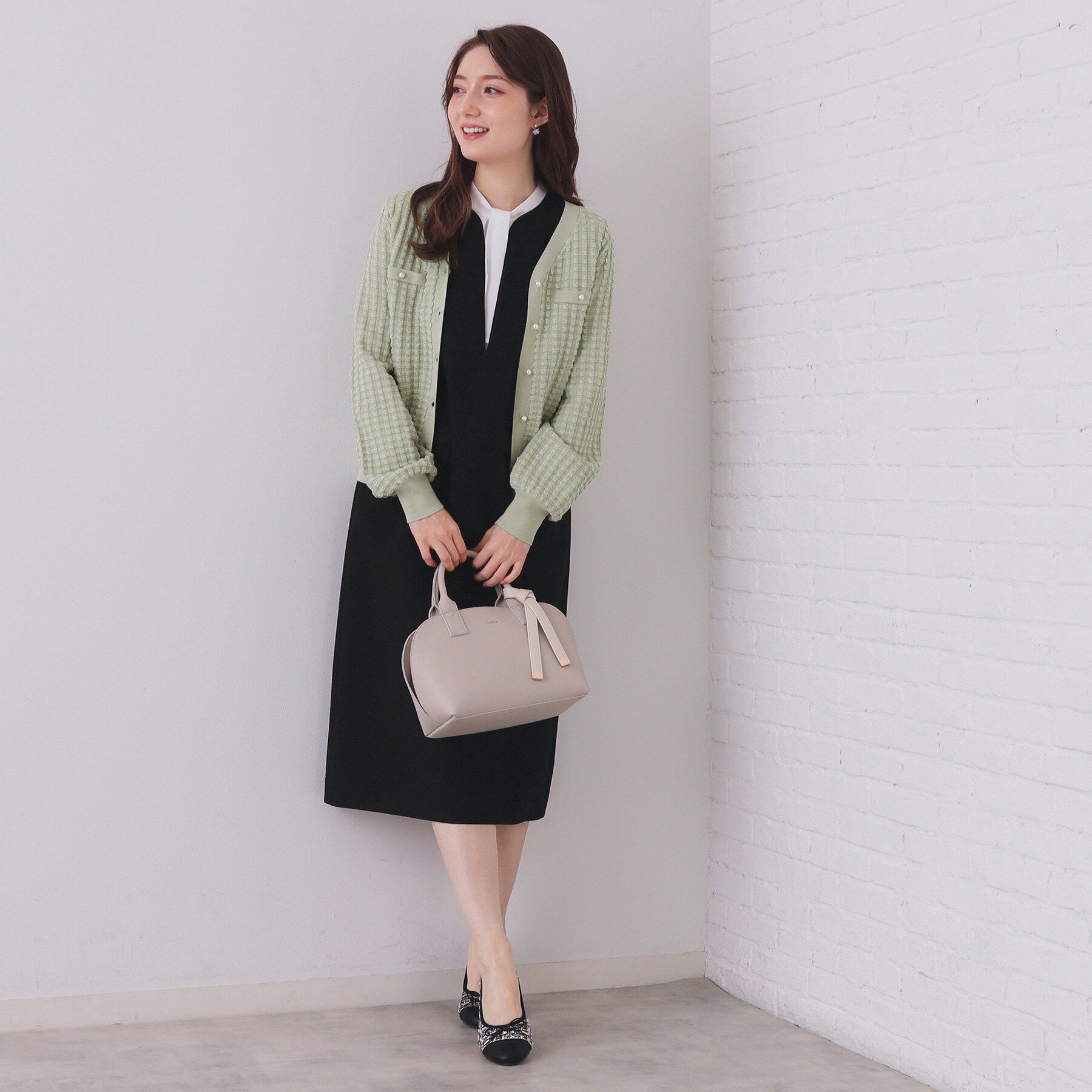 index「チェックジャカードカーディガン【洗濯機OK】」|カーディガン|